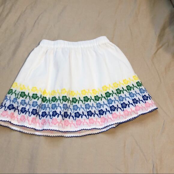NWT J. Crew Factory Size 4-5 XS White Embroidered Hem Skirt - Picture 5 of 6